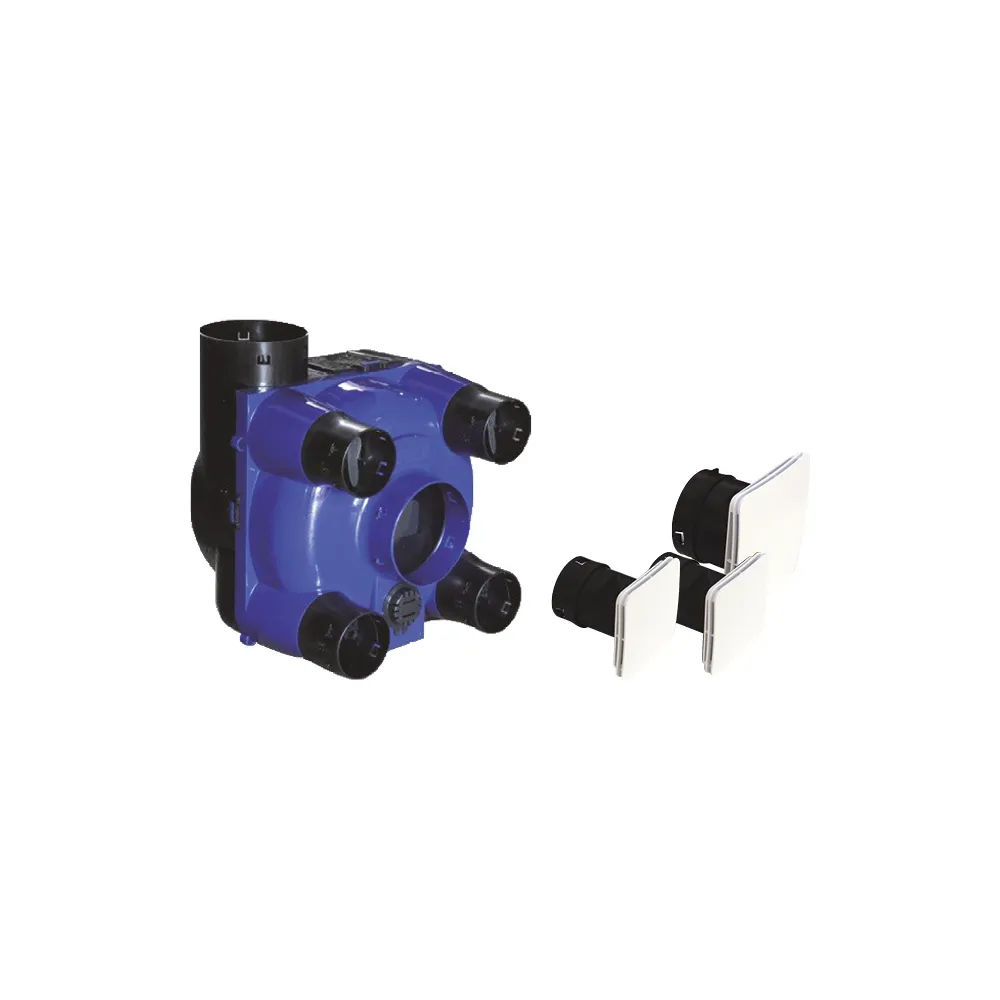 Kit VMC simple flux KHEO 3 DESIGN R4 - 2 sanitaires 4 régulateurs avec inter