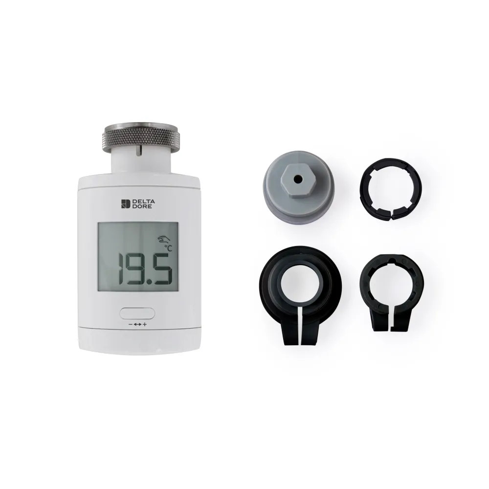 TRV 1.0 Adapt | Pack tête thermostatique intelligente M30 x 1,5 avec adaptateurs