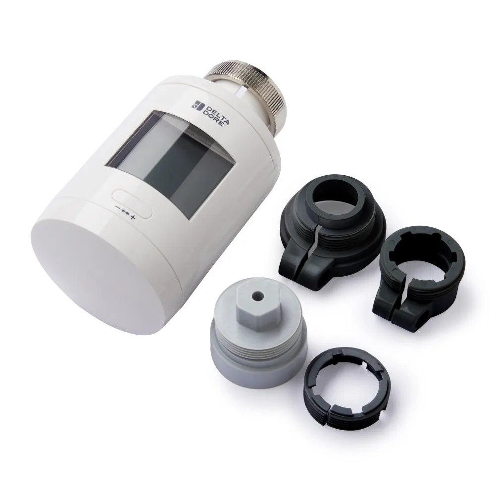 TRV 1.0 Adapt | Pack tête thermostatique intelligente M30 x 1,5 avec adaptateurs