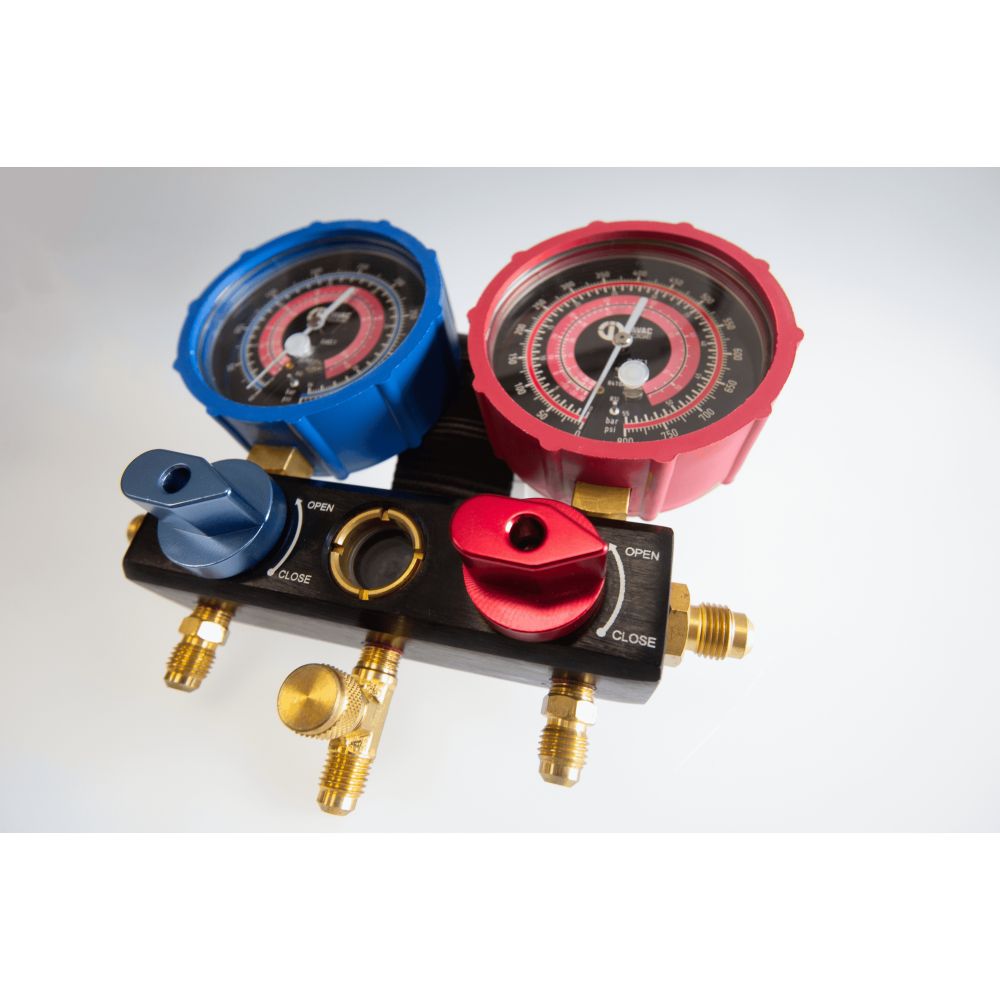 Manomètre aiguille 2 voies R410A, R32, R290, R600