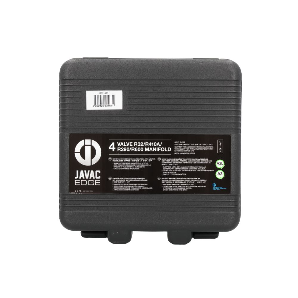 Manomètre aiguille 4 voies R410A, R32, R290, R600