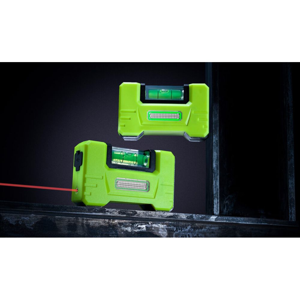 Niveau à bulle de poche avec lampe 350 Lumen