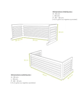 Extension hauteur Decoclim GRIS ANTHRACITE RAL 7016
