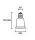 lot de 4 SUPPORTS AU SOL CONIQUE AJUSTABLE et ORIENTABLE