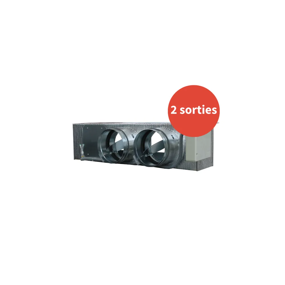 Plénum EASYZONE 25 medium pour RPI1,5-2,5FSR1E (2 sorties) Webserveur HUB