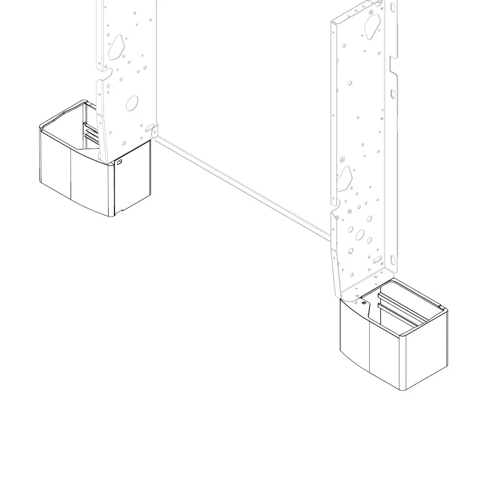 Paire pieds de support