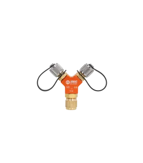 Raccord Y Hi-Flow 3/8'' x 3/8'' x 1/4'' aluminium compatible A2L/A3