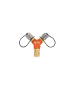 Raccord Y Hi-Flow 3/8'' x 3/8'' x 1/4'' aluminium compatible A2L/A3