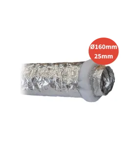 Gaine souple isolation ouate 10ML - Ø160mm - Ep 25mm
