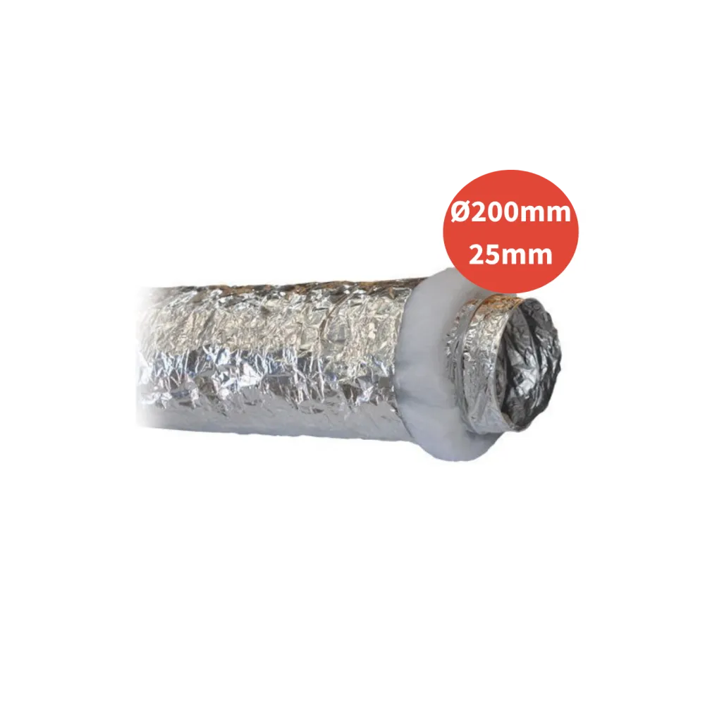 Gaine souple isolation ouate 10ML - Ø200mm - Ep 25mm