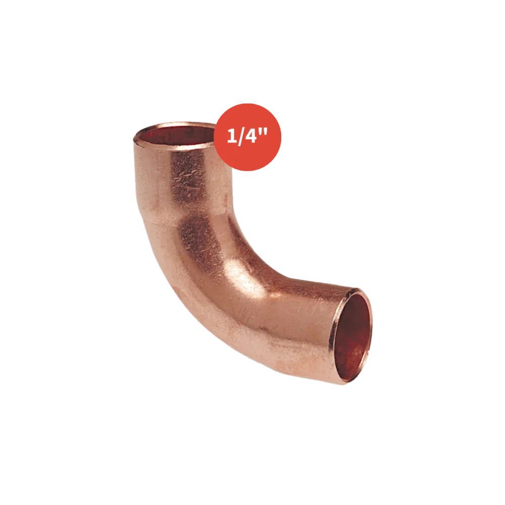Coude à braser 90° F-F grand rayon 1/4"
