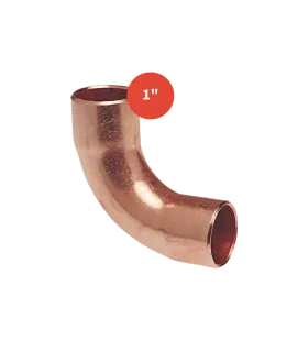 Coude à braser 90° F-F grand rayon 1"