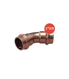 Coude à sertir 45° F-F 1"3/8 (sachet de 3 pièces)
