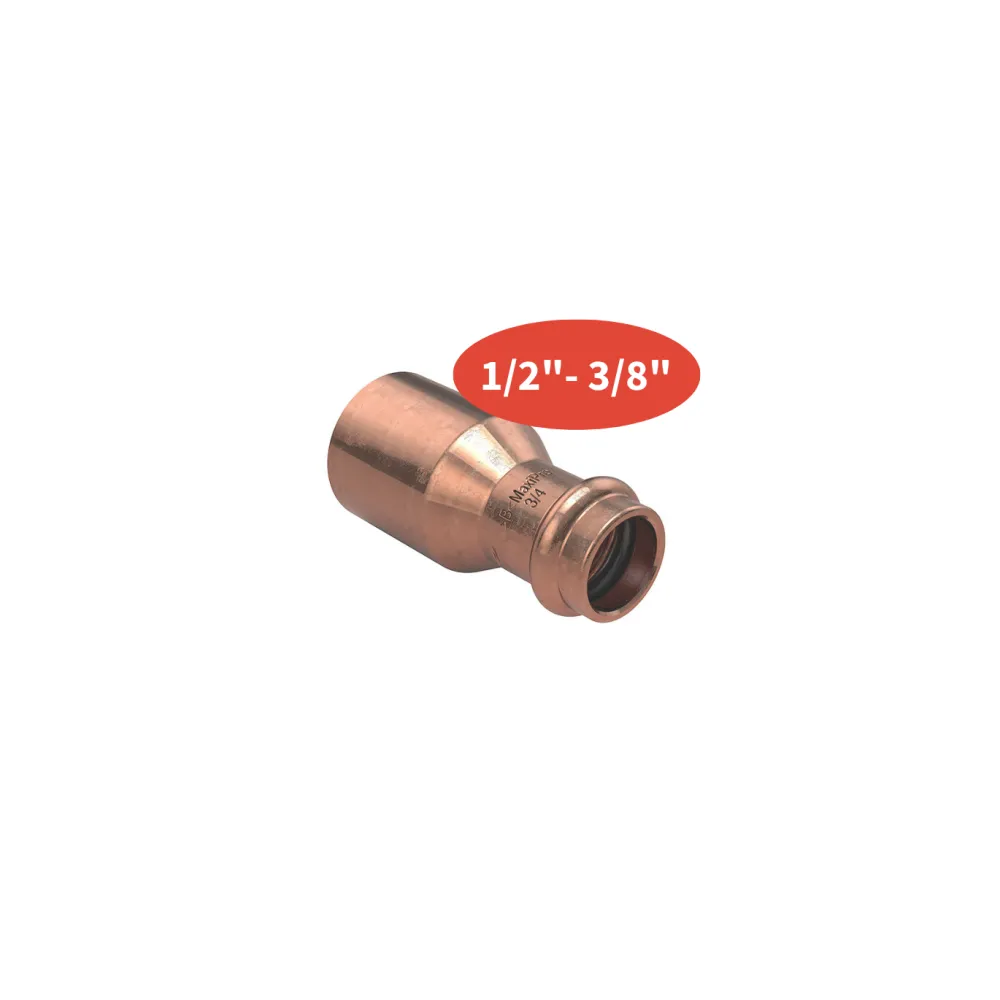 Manchon réduit M-F 1/2" - 3/8" (sachet de 2 pièces)