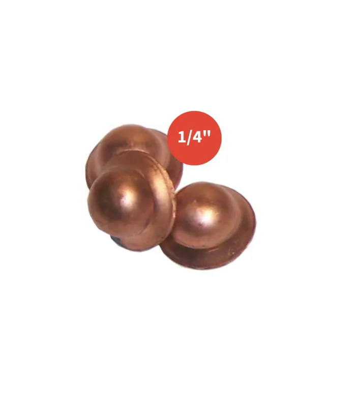 Capuchon de fermeture cuivre 1/4"