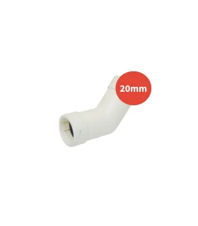 Coude à 45° p/pvc blc Ø20mm