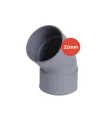 Coude à 45° PVC F-F Ø32mm gris