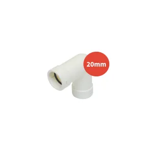 Coude à 90° p/pvc blc Ø20mm