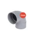 Coude à 90° PVC F-F Ø32mm gris