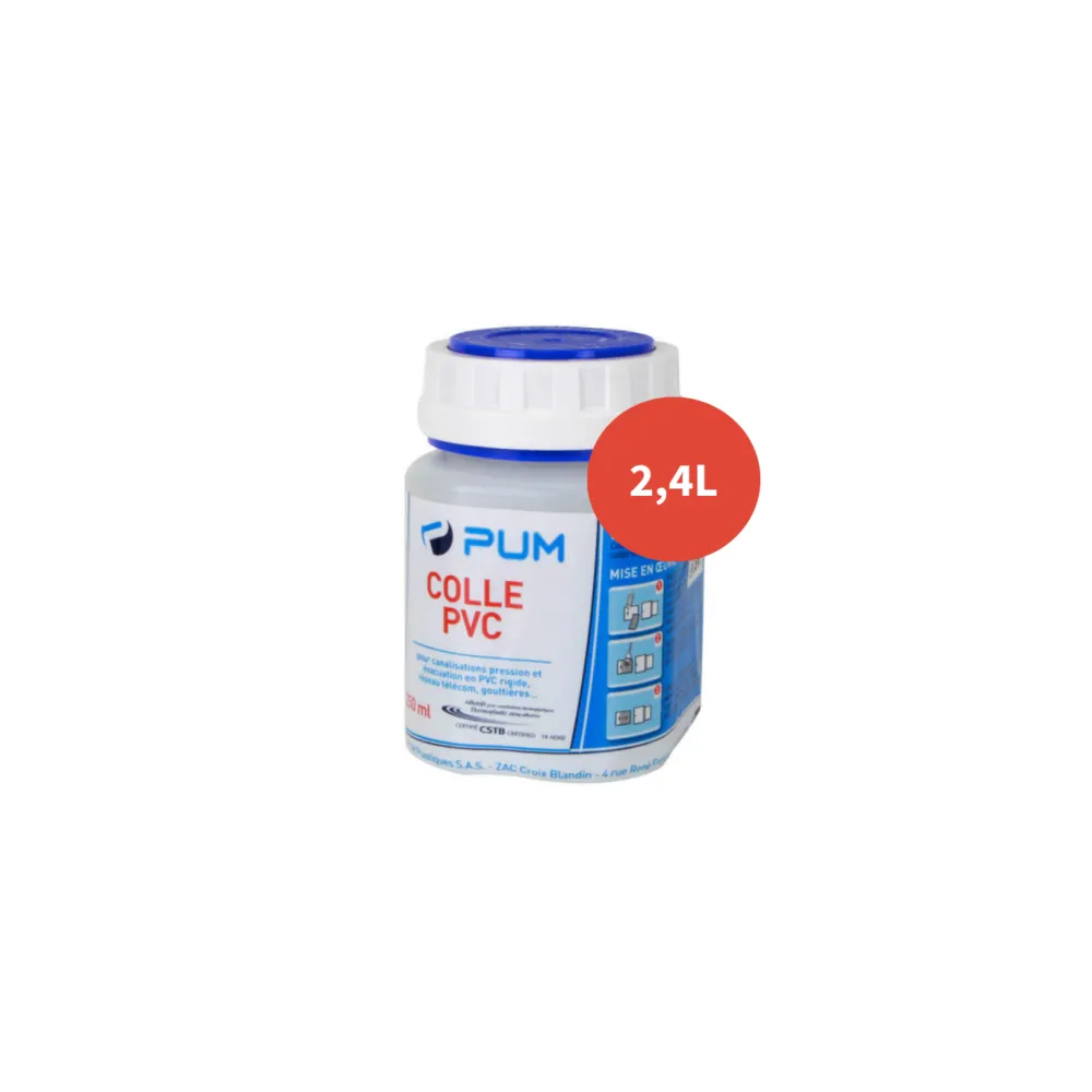 Colle PVC Bidon 2,4 L + Pinceau