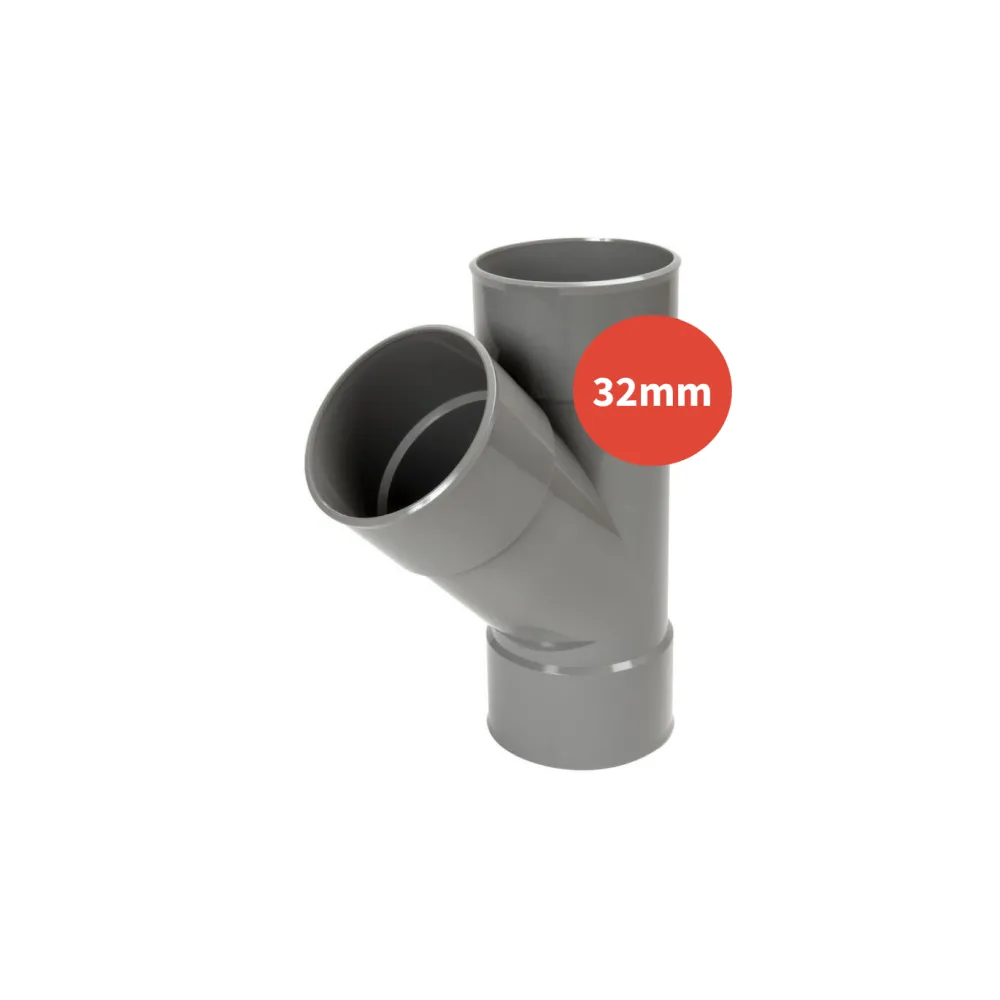 Culotte à 45° PVC F-F Ø32mm