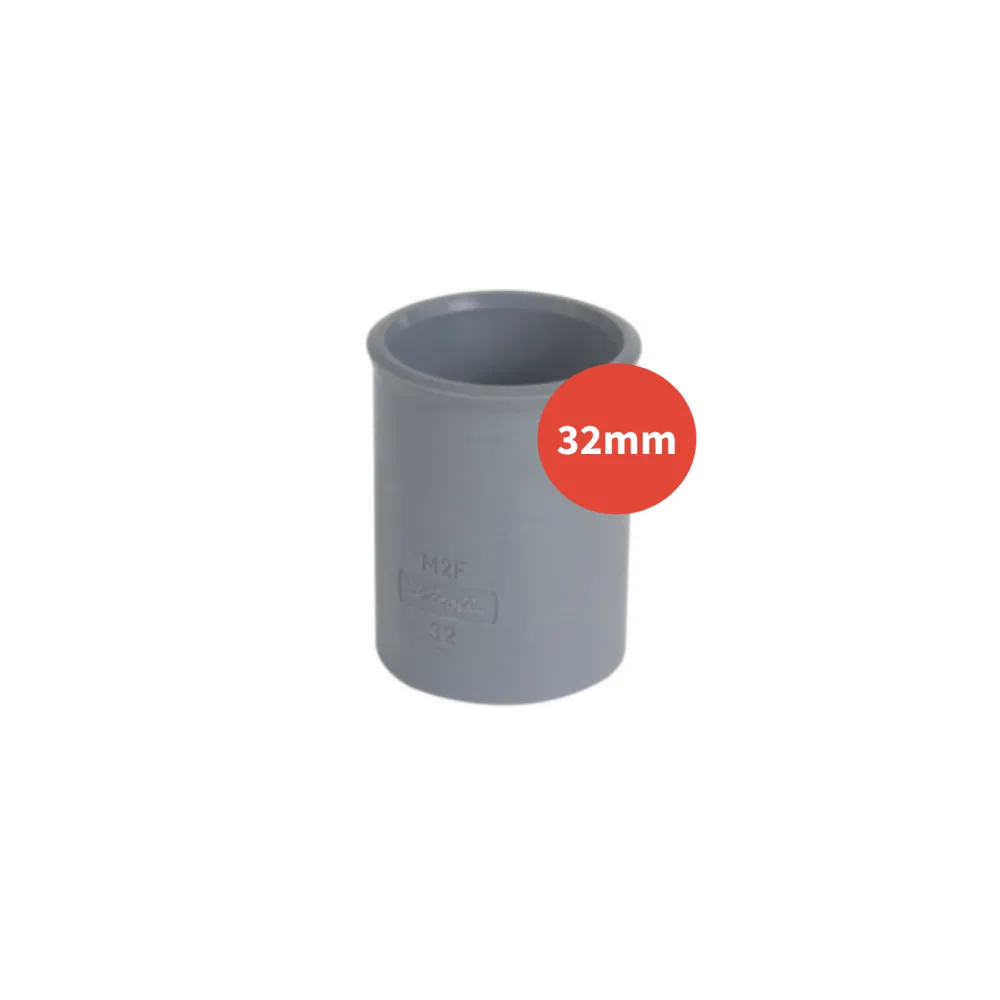 Manchon PVC GRIS F-F Ø32mm