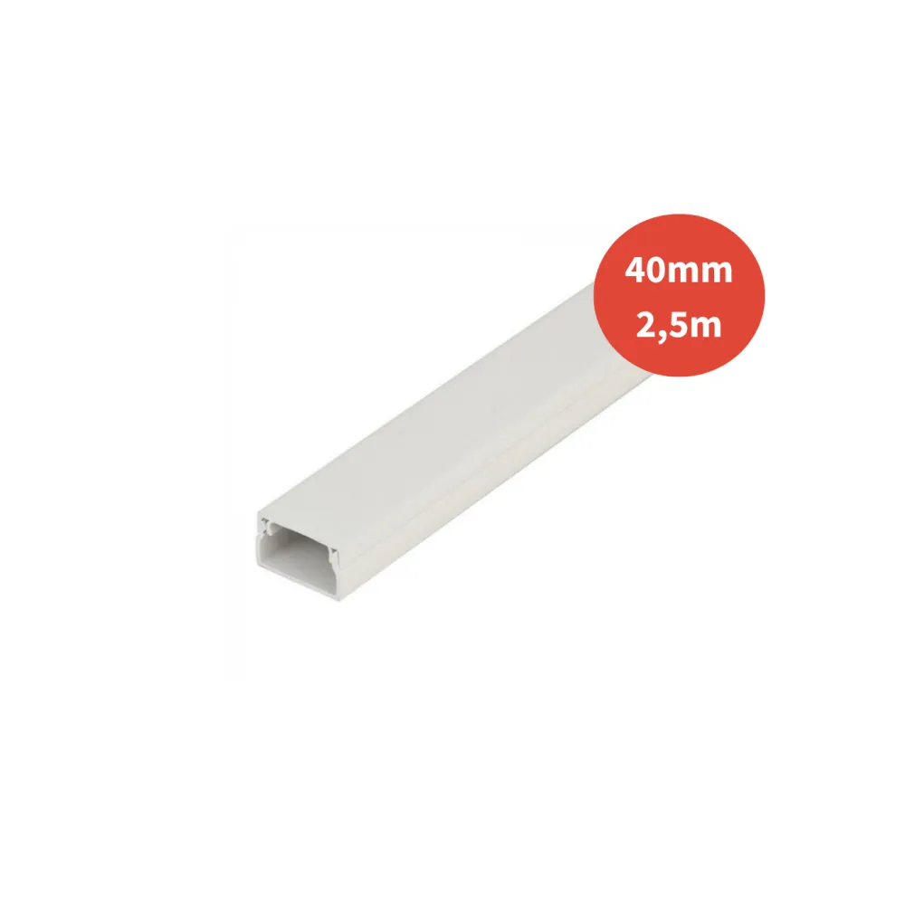 Goulotte carrée CLIMAGAINE blanche 40mm