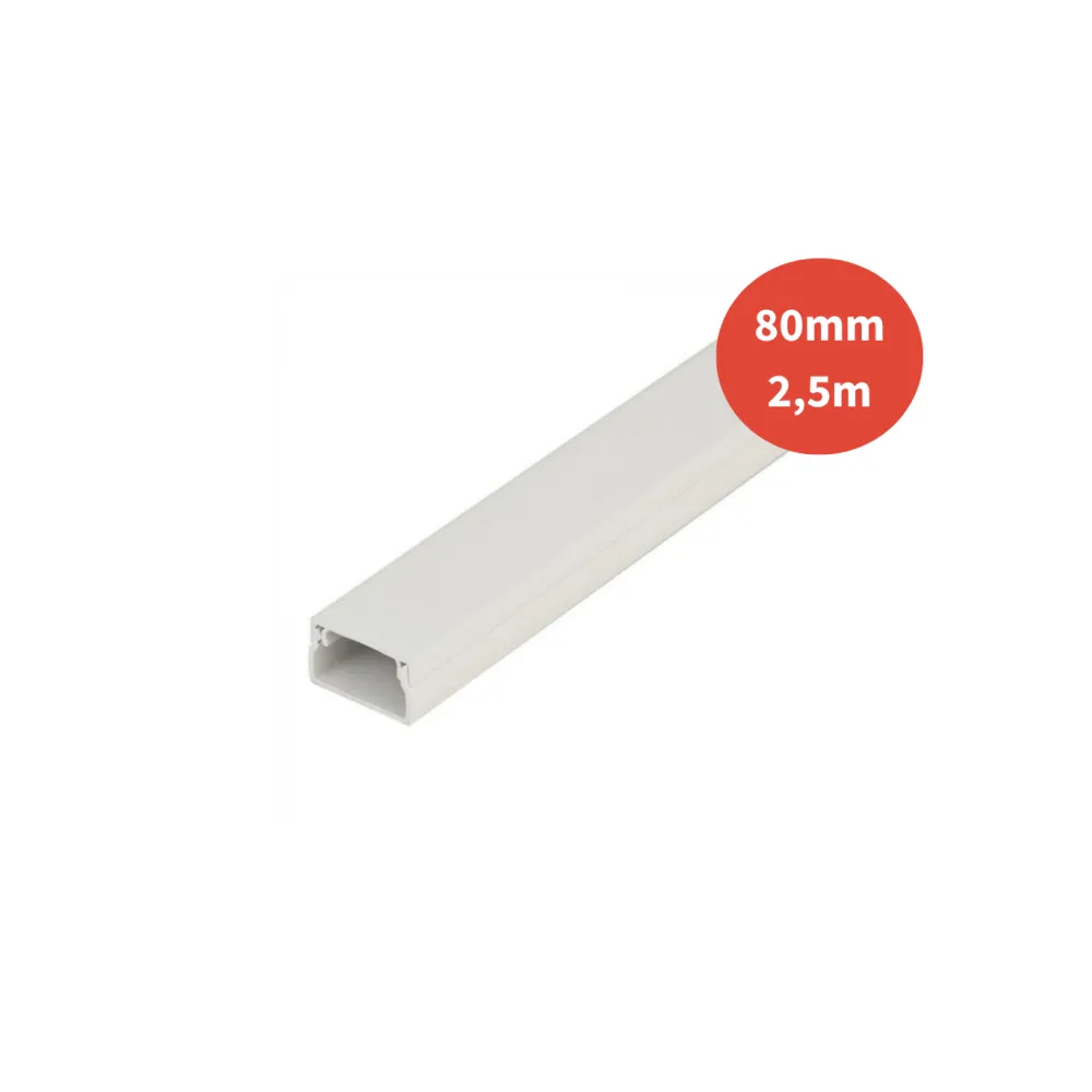 Goulotte carrée CLIMAGAINE blanche 80mm