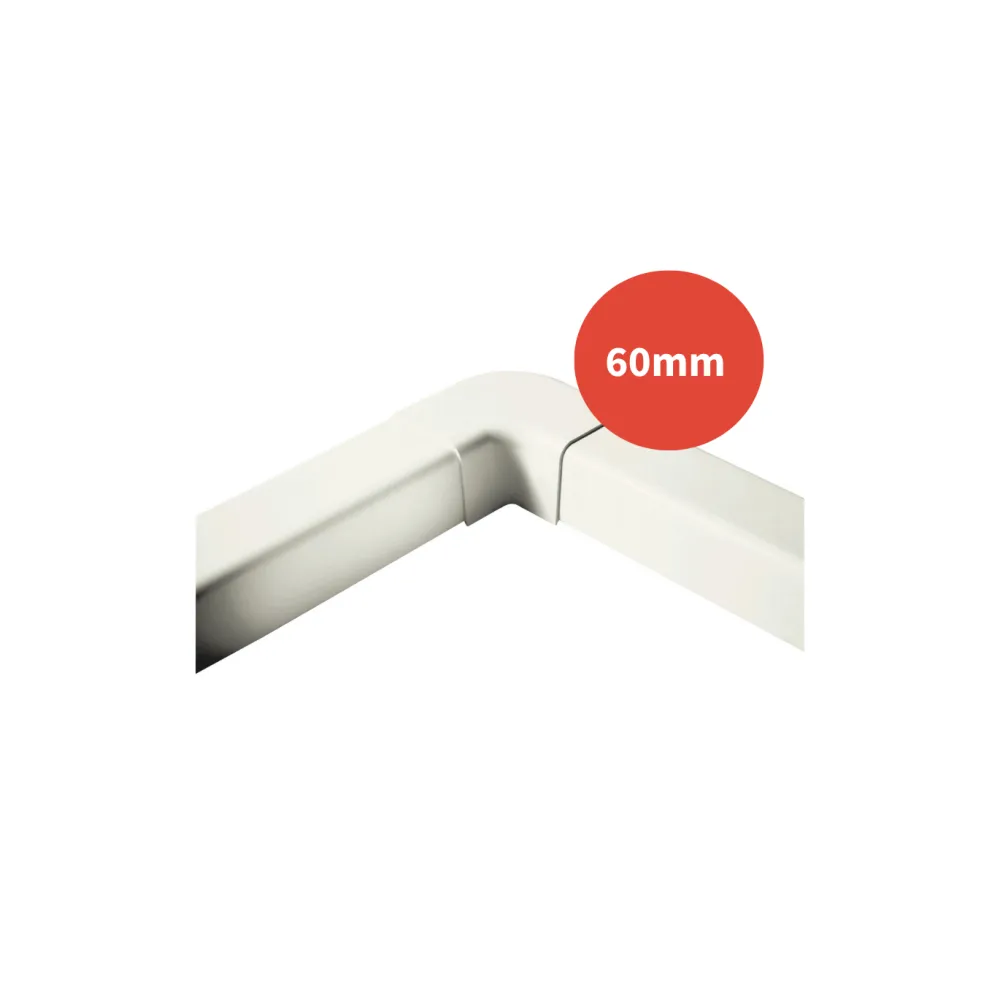 Angle à plat 90° goulotte ARTICA blanc 60mm