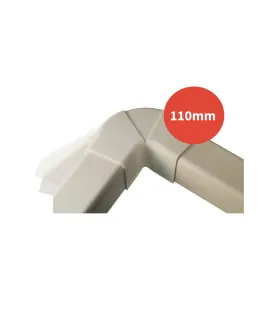 Angle à plat variable goulotte ARTICA Ivoire 110mm