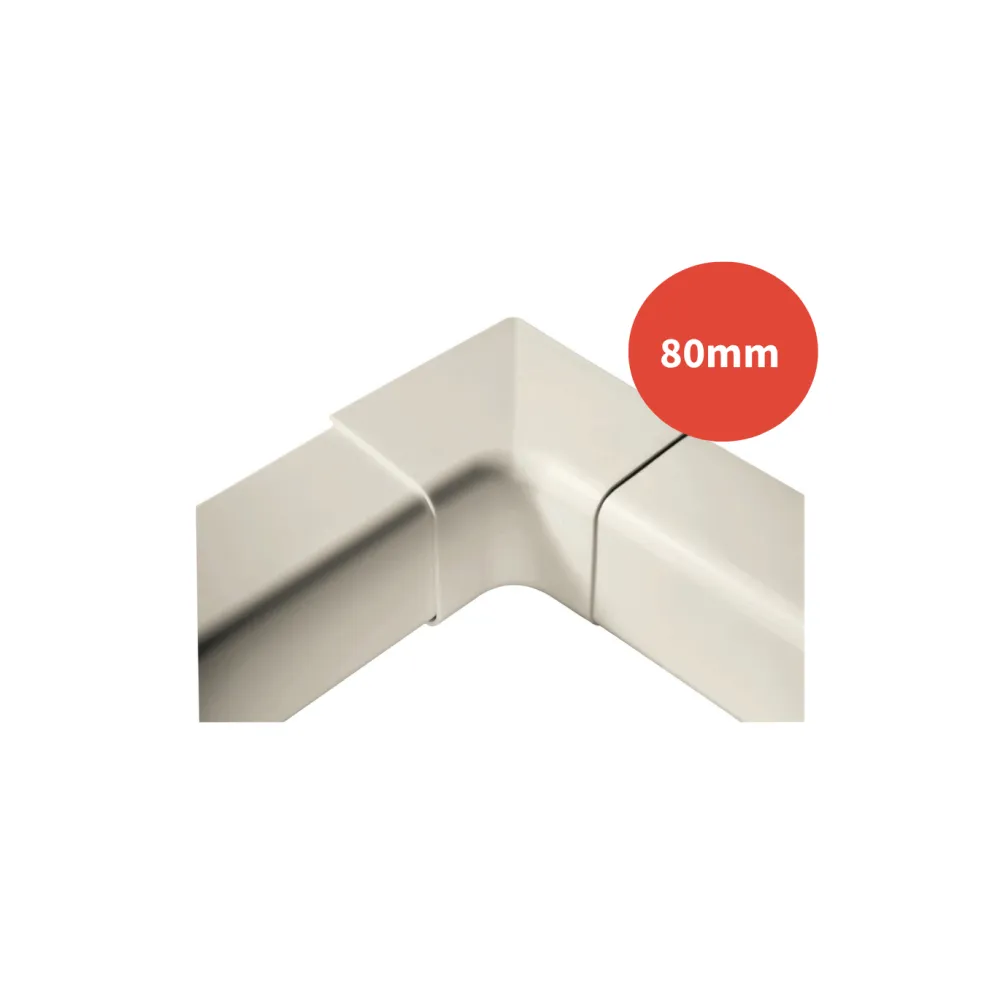 Angle intérieur goulotte ARTICA ivoire 80mm