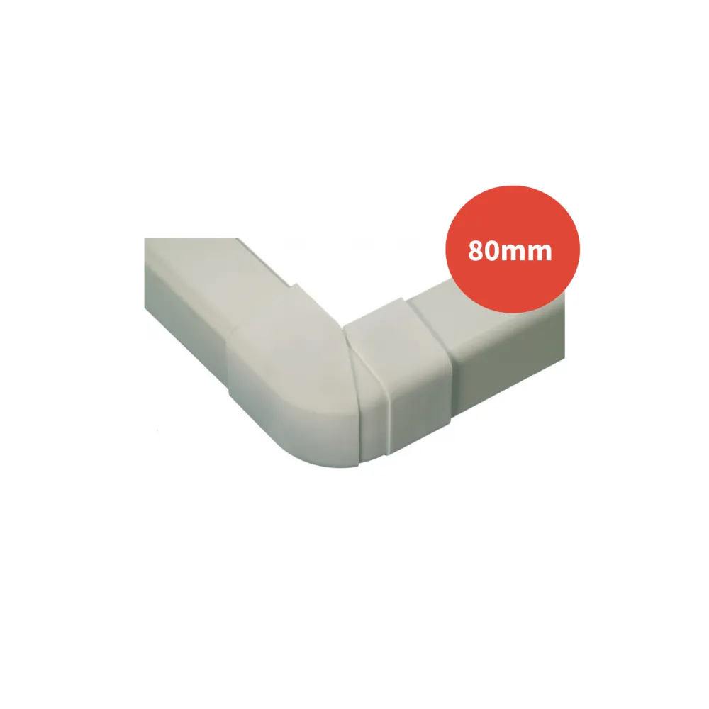 Angle extérieur variable goulotte ARTICA blanc 80mm