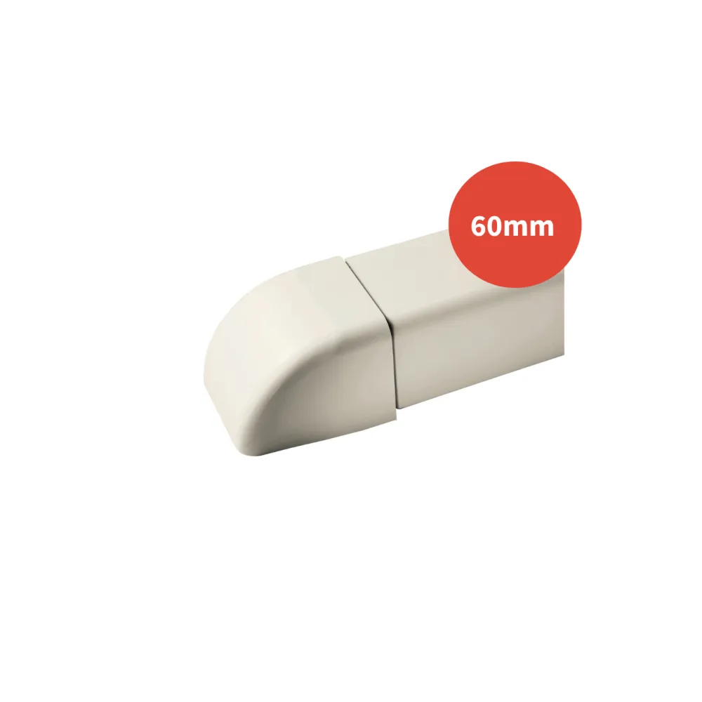 Bouchon de finition goulotte ARTICA ivoire 60mm