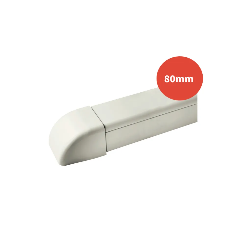 Bouchon de finition goulotte ARTICA blanc 80mm