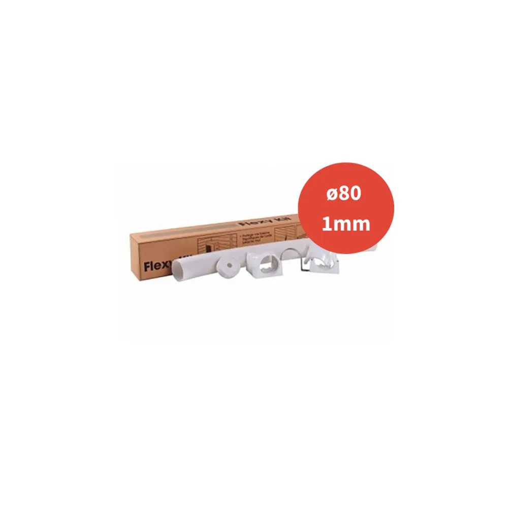Goulotte souple ø80 lg 1ml + accessoire
