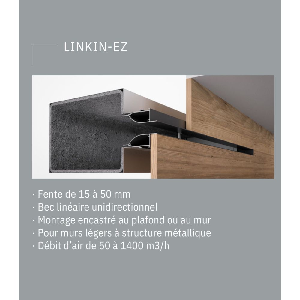 Diffuseur linéaire LINKIN + PLENUM