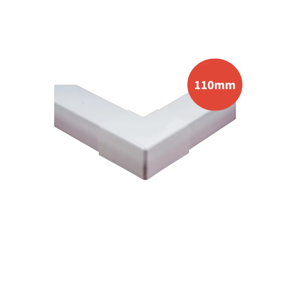 Angle à plat OPTIMAL blanche 110mm