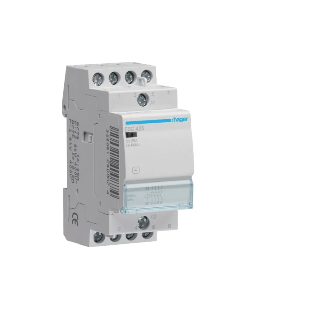 Contacteur modulaire HAGER 4f - 25A - 230V