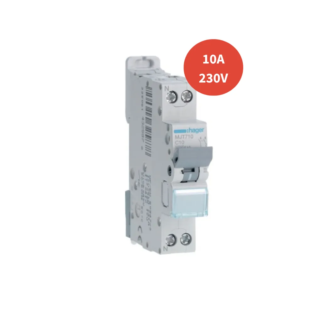 Disjoncteur Hager bi courbé - 10A