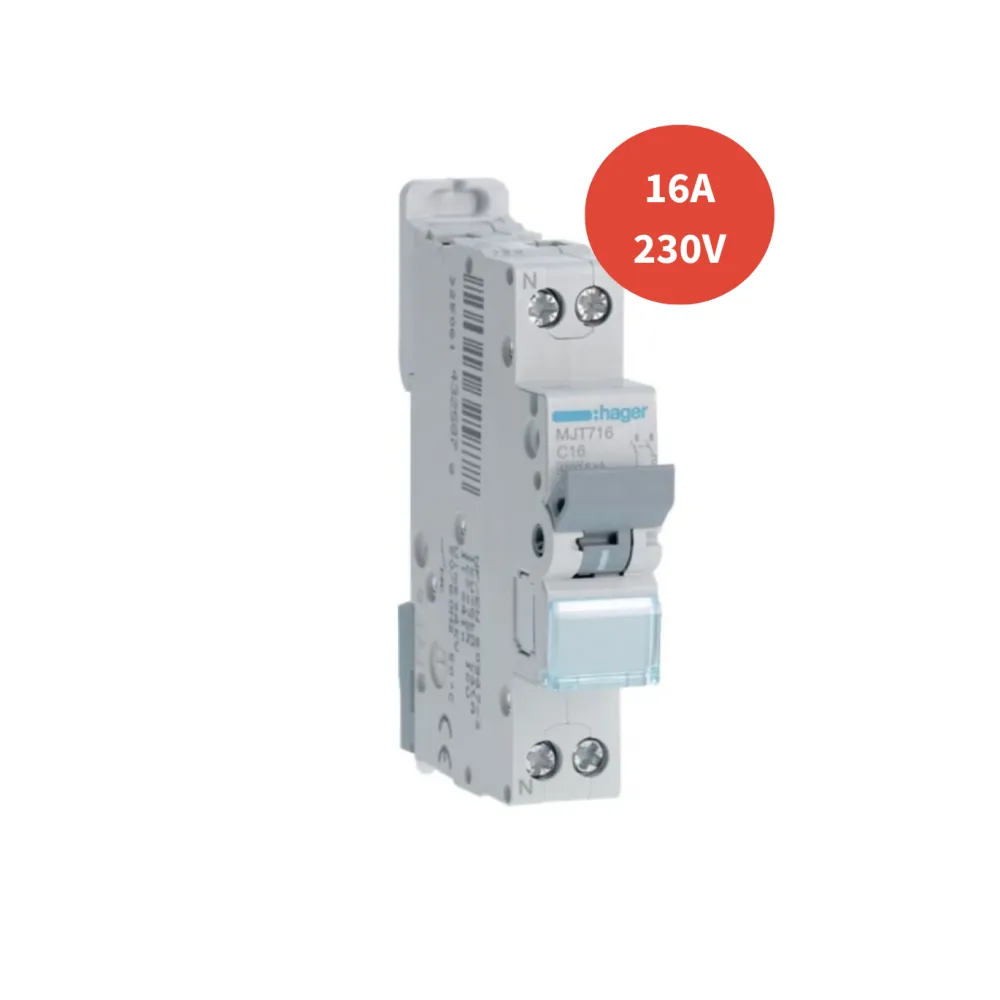 Disjoncteur Hager bi courbé - 16A