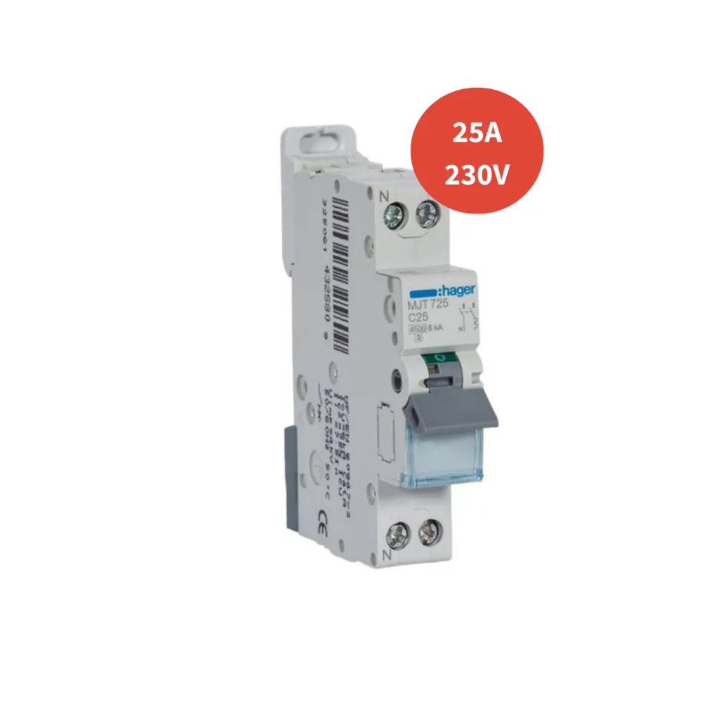 Disjoncteur Hager bi courbé - 25A