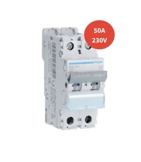 Disjoncteur Hager bi courbé - 50A