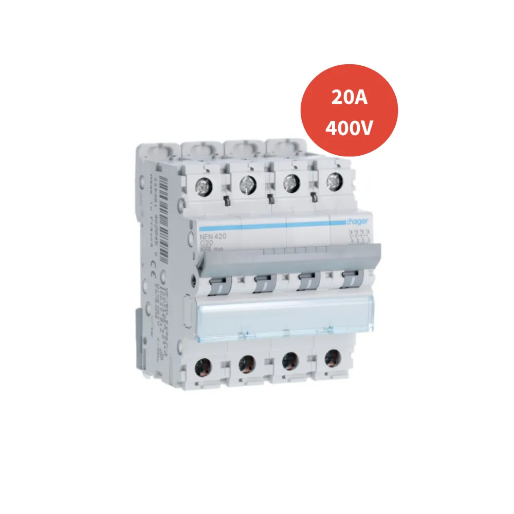 Disjoncteur Hager tri courbé - 20A