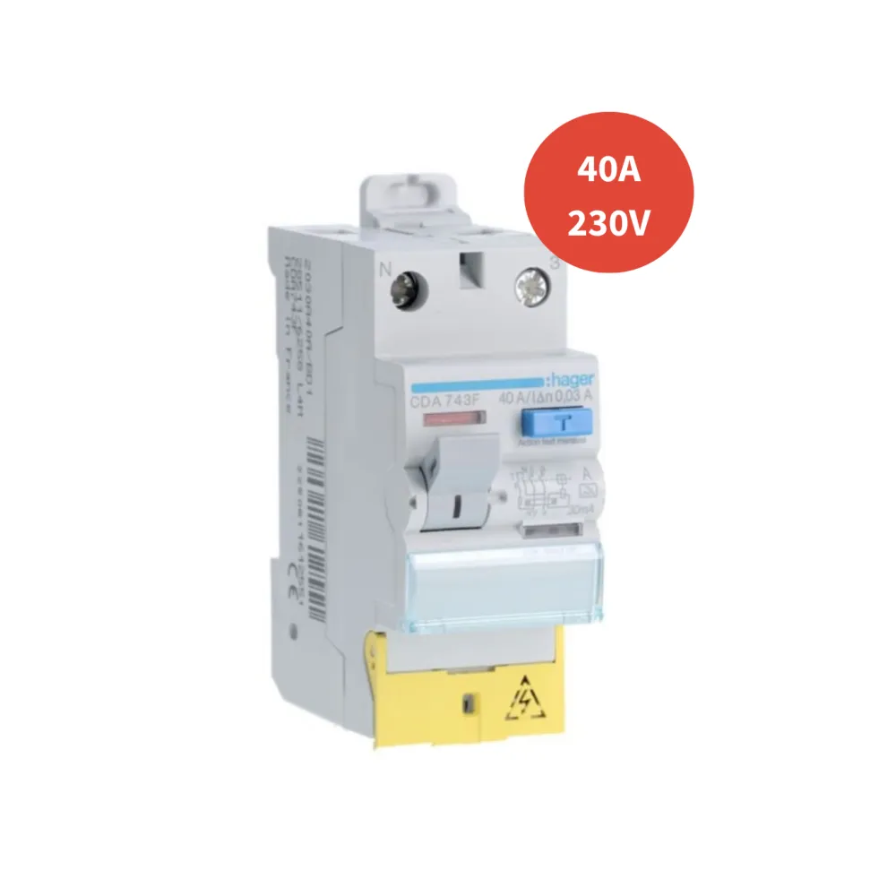 Interrupteur différentiel 2P 40A 30MA Type A