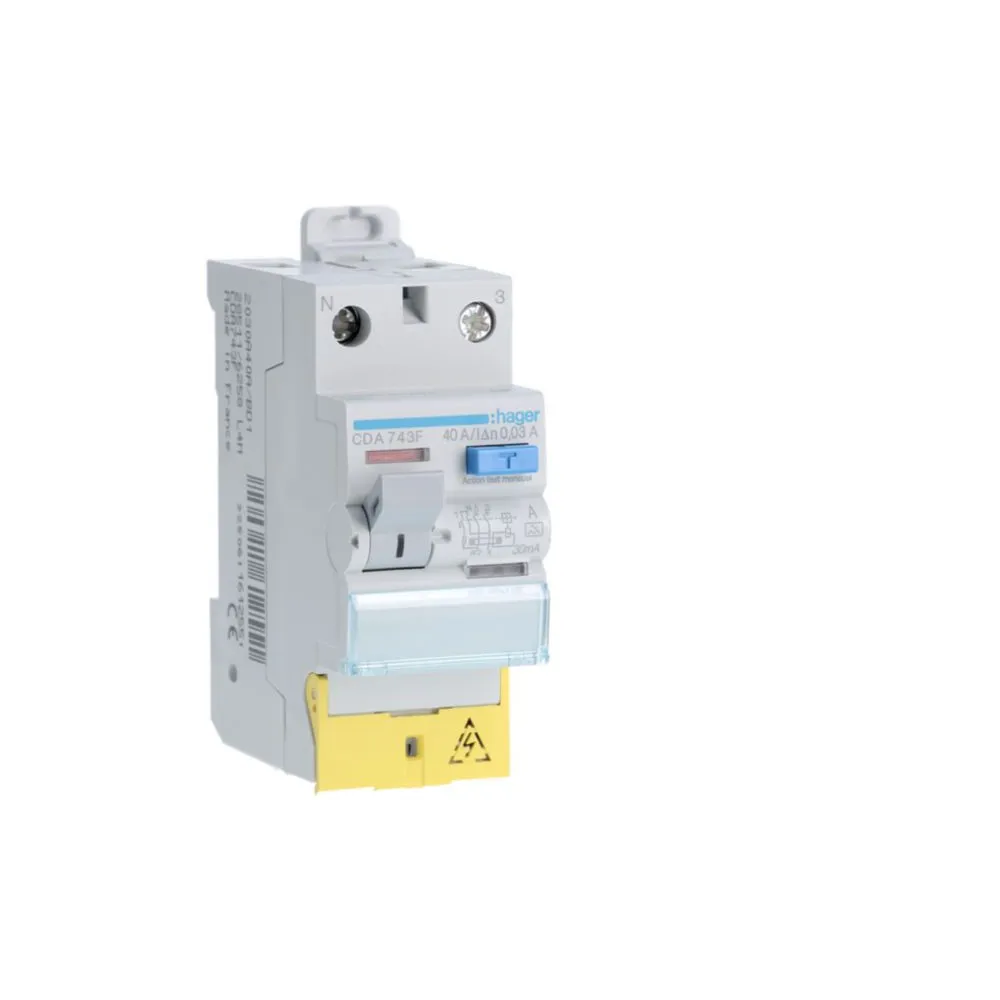 Interrupteur différentiel 2P 40A 30MA Type A
