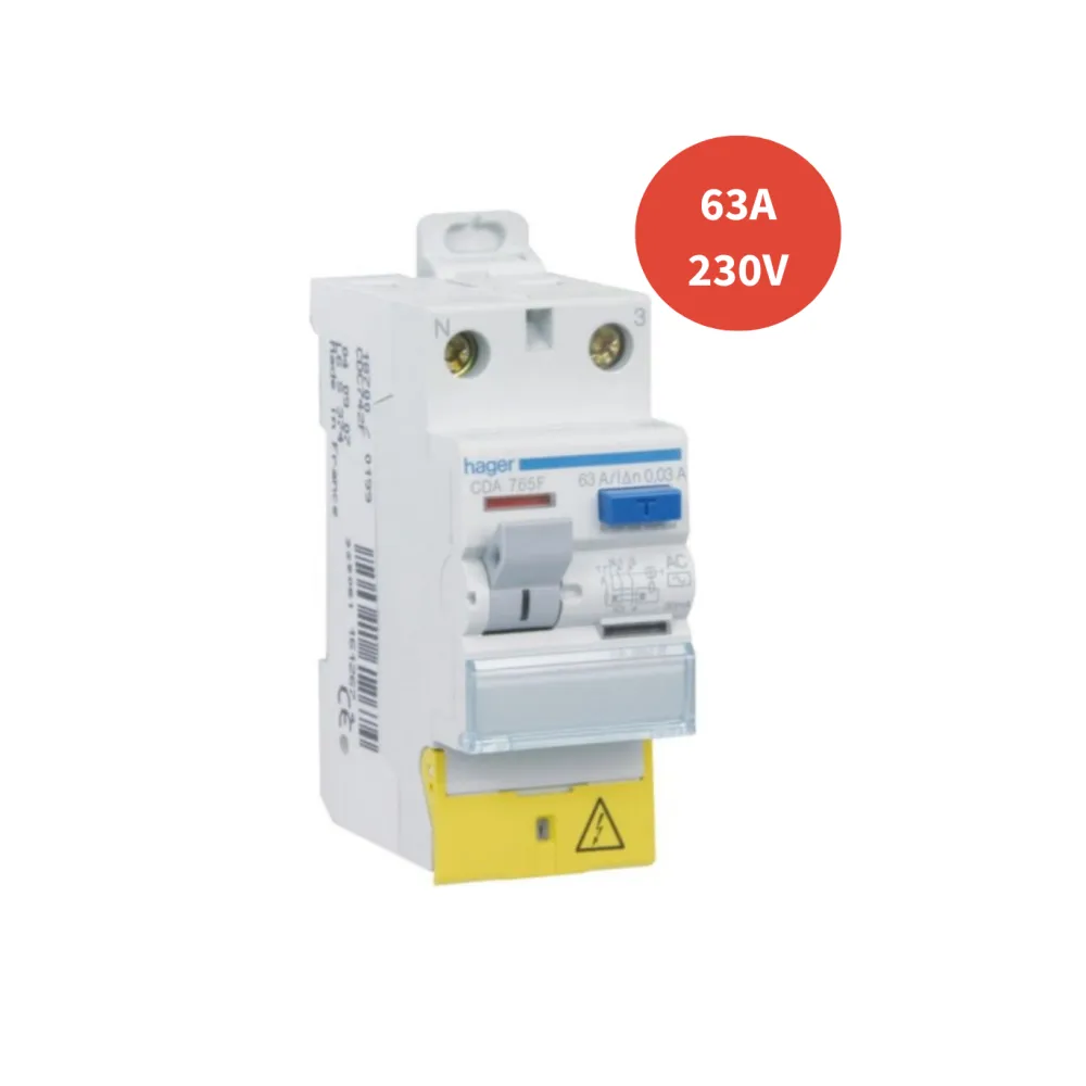 Interrupteur différentiel 2P 63A 30MA Type A