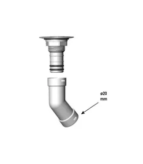 Raccordement coude 45° PVC BLC 20mm