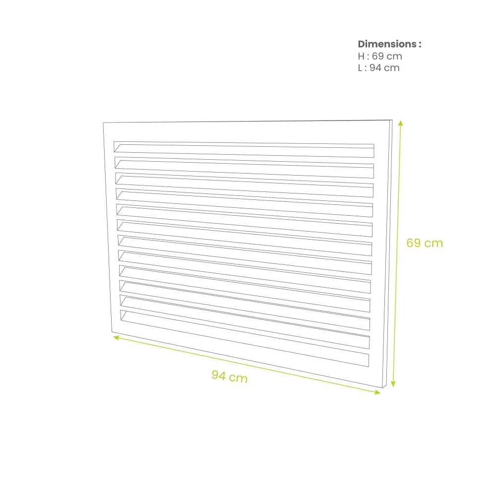 Face dos Decoclim Blanc RAL 9010 (S)