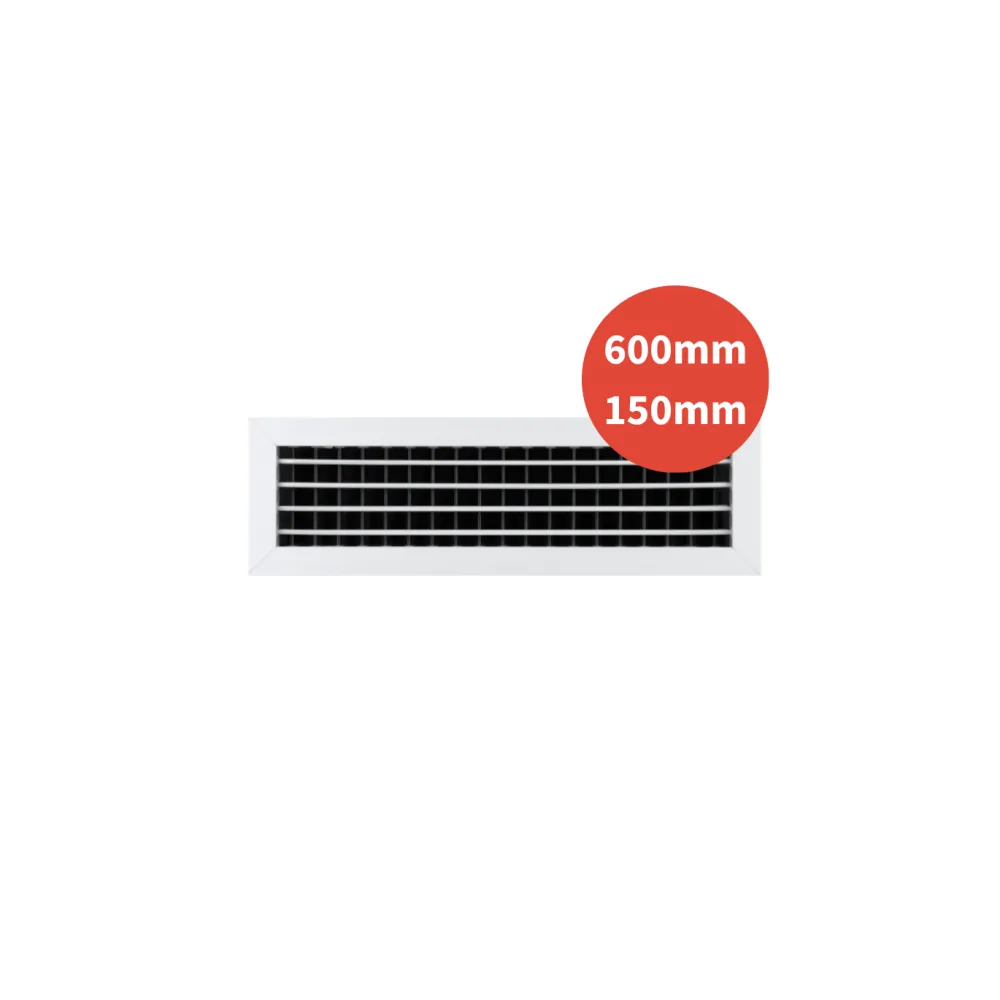 GRILLE DOUBLE DEFLEXION 600x150