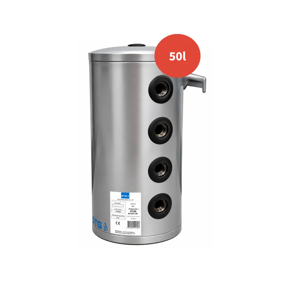 Bouteille de mélange STG acier 50L + bouchons